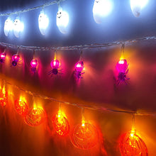 Load image into Gallery viewer, Festive Spider Pumpkin Ghost Halloween String Lights Decor