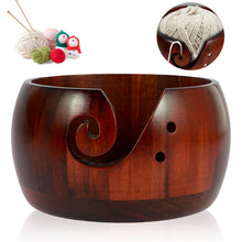 Load image into Gallery viewer, Wooden Crafting Crochet Yarn Bowl