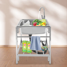 Load image into Gallery viewer, Large Stainless Steel Freestanding Laundry Room Utility Sink