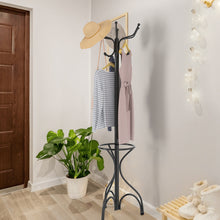 Load image into Gallery viewer, Vintage Freestanding Metal Entryway Coat Hat Rack