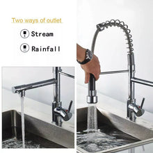 Load image into Gallery viewer, Single Handle Chrome Kitchen Faucet With Pull-Out Spray