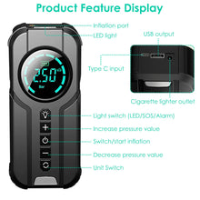 Load image into Gallery viewer, Car Portable Air Compressor Pump