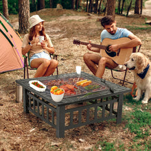 Load image into Gallery viewer, Wood Burning Fire Pit Backyard Fireplace W/Cover