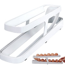 Load image into Gallery viewer, 2-Tier Egg Roll Down Dispenser Refrigerator Rack