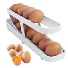 Load image into Gallery viewer, 2-Tier Egg Roll Down Dispenser Refrigerator Rack