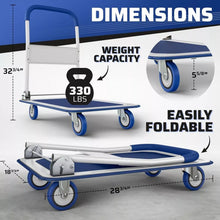 Load image into Gallery viewer, Folding Hand Truck Dolly Cart With Wheels