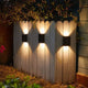 3 Pcs Solar Pathway Lights Wall Mounted