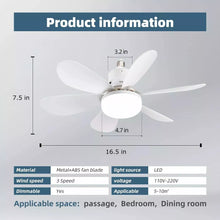 Load image into Gallery viewer, Socket Ceiling Fan With Light
