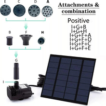 Load image into Gallery viewer, Solar Powered Water Fountain Pump