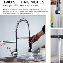 Load image into Gallery viewer, Single Handle Chrome Kitchen Faucet With Pull-Out Spray