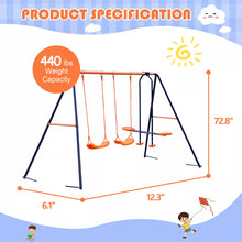 Load image into Gallery viewer, Outdoor Metal Swing Set Playground