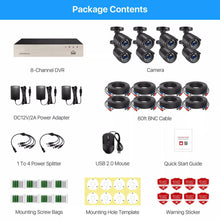 Load image into Gallery viewer, Outdoor CCTV Security Camera System Kit Night Vision