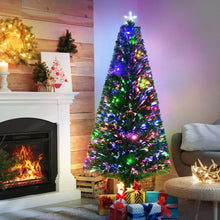 Load image into Gallery viewer, 6 Ft Pre-Lit Christmas Tree With Colorful LED Lights Decorations