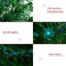 Load image into Gallery viewer, 6 Ft Pre-Lit Christmas Tree With Colorful LED Lights Decorations