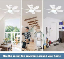 Load image into Gallery viewer, Socket Ceiling Fan With Light