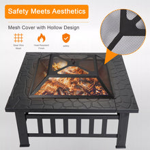 Load image into Gallery viewer, Wood Burning Fire Pit Backyard Fireplace W/Cover