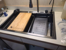 Load image into Gallery viewer, Kitchen Sink Stainless Steel W Pulldown Faucet Black 29