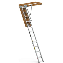 Load image into Gallery viewer, Collapsible Aluminum Folding Attic Access Ladder 54 Inch