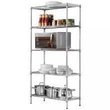 Load image into Gallery viewer, 5 tier Unit Adjustable Heavy-duty Metal Free Standing Shelf