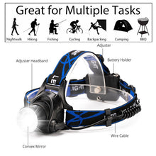 Load image into Gallery viewer, Rechargeable Headlight Flashlight