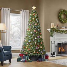 Load image into Gallery viewer, 7.5 ft. Pre-Lit LED Brookside Pine Artificial Christmas Tree