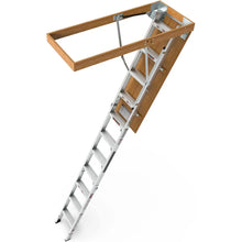 Load image into Gallery viewer, Collapsible Aluminum Folding Attic Access Ladder 54 Inch