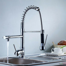 Load image into Gallery viewer, Single Handle Chrome Kitchen Faucet With Pull-Out Spray