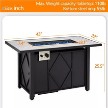 Load image into Gallery viewer, Propane Fire Pit Table