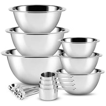 Load image into Gallery viewer, Mixing Bowls With Measuring Cups And Spoons