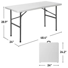 Load image into Gallery viewer, 4 FT Folding Table for Party Dining In/Outdoor