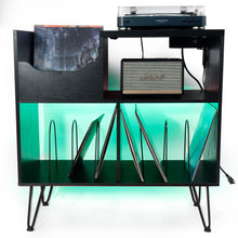 Load image into Gallery viewer, Vinyl Record Player Stand With Storage