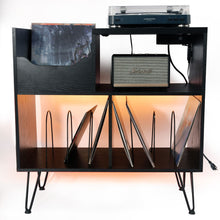 Load image into Gallery viewer, Vinyl Record Player Stand With Storage