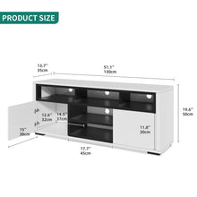 Load image into Gallery viewer, White Gloss TV Stand With Led Lights