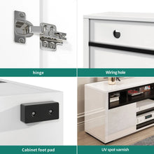 Load image into Gallery viewer, White Gloss TV Stand With Led Lights
