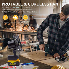 Load image into Gallery viewer, Portable Cordless Jobsite Fan for Dewalt 20V Li-ion Battery