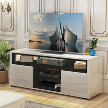 Load image into Gallery viewer, White Gloss TV Stand With Led Lights