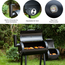 Load image into Gallery viewer, Charcoal Grill with Offset Smoker Combo