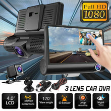 Load image into Gallery viewer, 4" Touch Screen Front and Rear Dash Cam