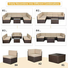 Load image into Gallery viewer, Outdoor Patio Furniture Set 7 Piece