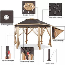 Load image into Gallery viewer, 3' X 13' Double Roof Outdoor Patio Gazebo Canopy