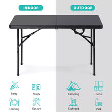 Load image into Gallery viewer, 4 FT Folding Table for Party Dining In/Outdoor