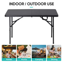 Load image into Gallery viewer, 4 FT Folding Table for Party Dining In/Outdoor