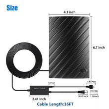 Load image into Gallery viewer, Upgraded 500 Miles Indoor Digital TV Antenna HDTV Amplified 4K UHF VHF