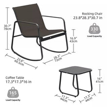 Load image into Gallery viewer, Patio Outdoor Chairs Set With Table