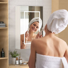 Load image into Gallery viewer, Mirrored Bathroom Cabinet With Light