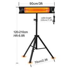 Load image into Gallery viewer, Portable Electric Freestanding Indoor / Outdoor Infrared Space Heater