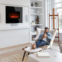 Load image into Gallery viewer, Wall Mounted / Freestanding Electric LED Realistic Flame Fireplace Space Heater