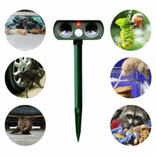 Load image into Gallery viewer, Solar Power Ultrasonic Animal Pest Repeller Infrared Sensor Waterproof Animal Deterrent