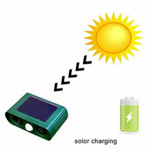 Load image into Gallery viewer, Solar Power Ultrasonic Animal Pest Repeller Infrared Sensor Waterproof Animal Deterrent