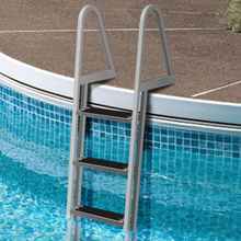 Load image into Gallery viewer, Heavy Duty Aluminum In Ground Pool Boat Deck Ladder Steps